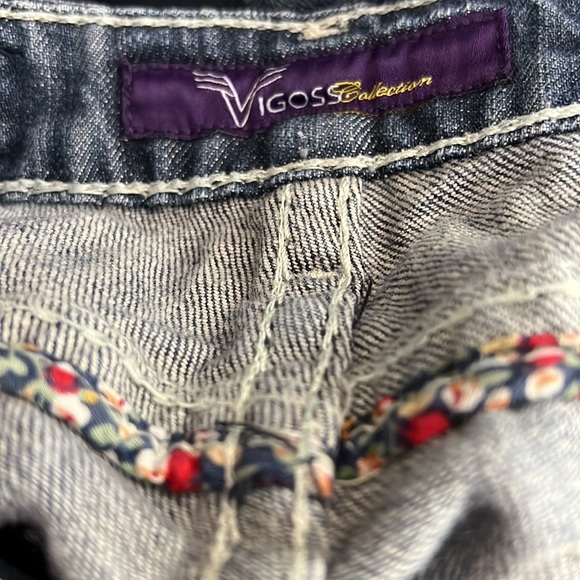 Vigoss Collection, small, 29” waist jeans, rhinestone buttons, boot cut - Picture 5 of 13